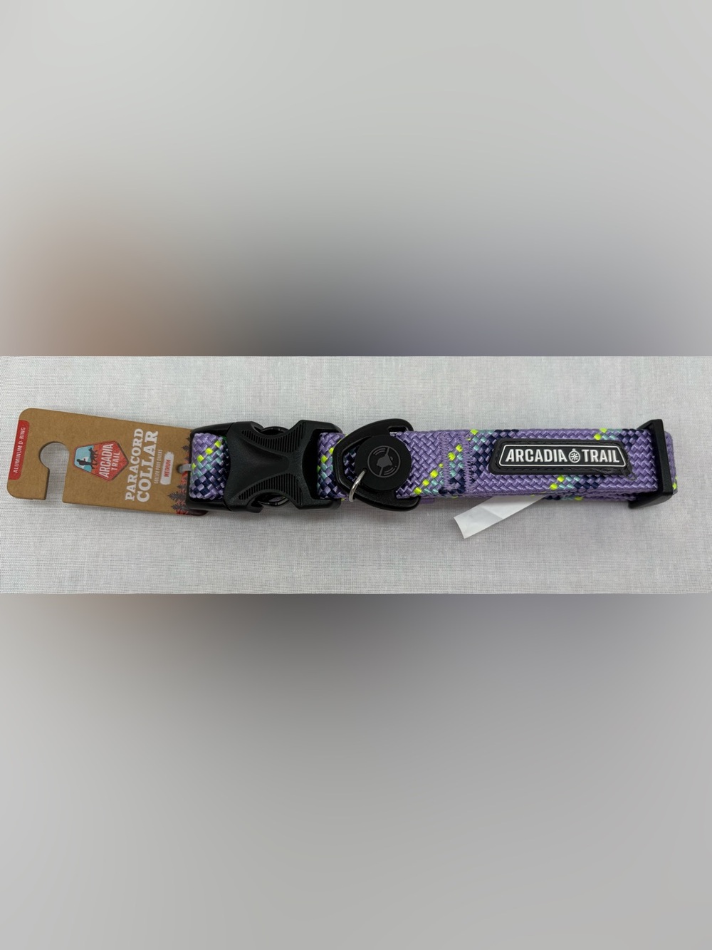 Arcadia Trail Rope Paracord Dog Collar MEDIUM-Fits neck 13 to 20 inches- Purple